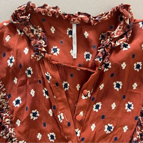 Free People Rust Boho Printed Maxi Dress - Picture 7 of 16